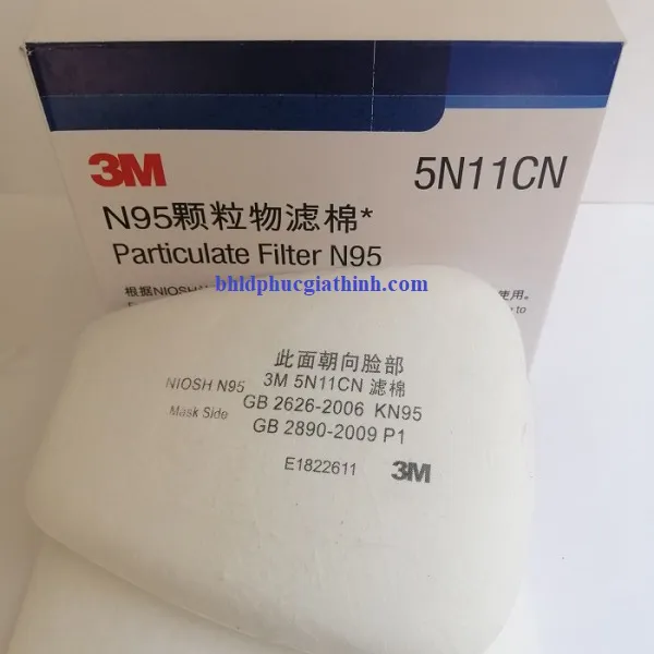 Tấm lọc bụi 3M 5N11 chính hãng dùng cho mặt nạ hai Phin lọc