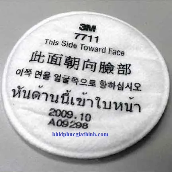 Tấm lọc bụi và khói hàn 3M 7711 chính hãng dùng cho mặt nạ một Phin lọc