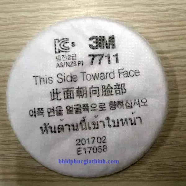 Tấm lọc bụi và khói hàn 3M 7711 chính hãng dùng cho mặt nạ một Phin lọc