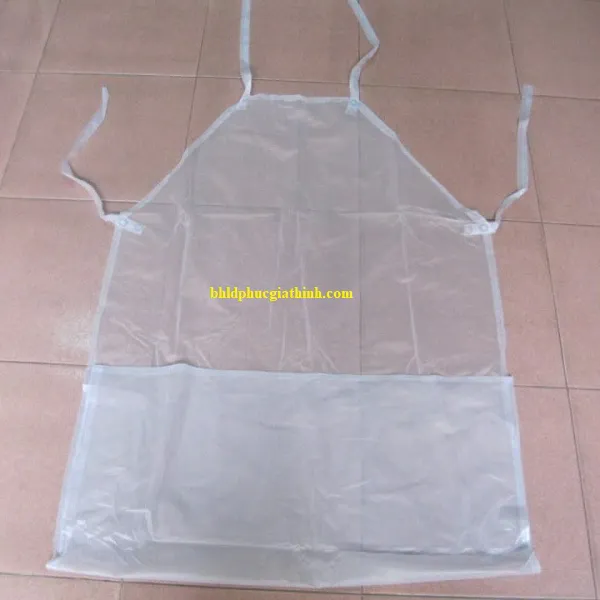 Tạp dề nhựa PVC 1 lớp trong suốt chống thấm nước