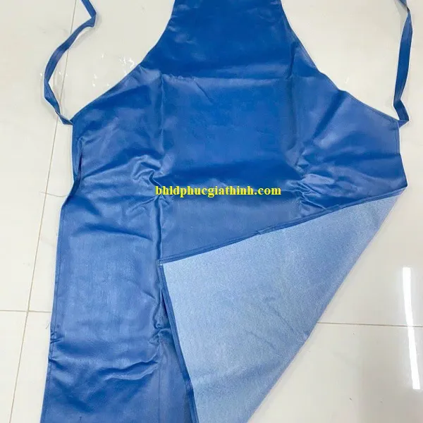 Tạp dề PVC 2 lớp chống thấm nước chống hoá chất kích thước 63cm*98cm