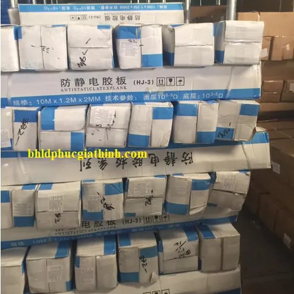 Thảm cao su 2 lớp chống tĩnh điện kích thước 1m x 10m x 2mm màu xanh
