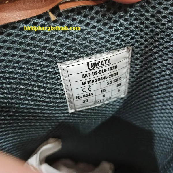 Ủng da bảo hộ mũi thép đế thép Usafety US-SLB-102B chính hãng