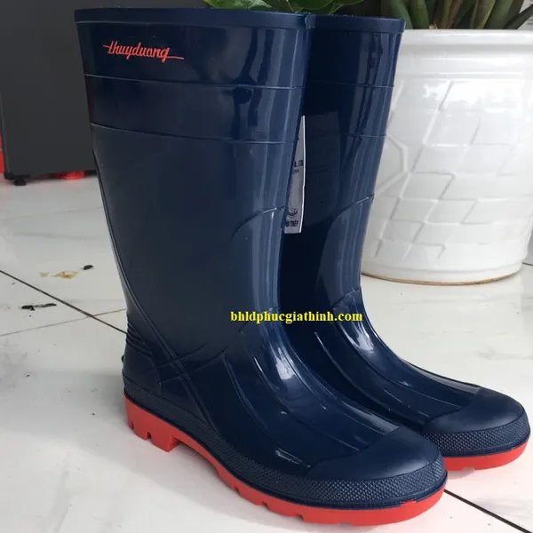 Ủng PVC dương đỏ mũi thép S1065 Thuỳ Dương