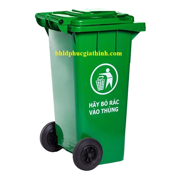 Thùng rác nhựa HDPE 120L trọng lượng 8.2kg có bánh xe