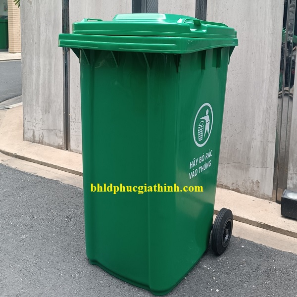 Thùng rác nhựa HDPE 240L trọng lượng 15kg siêu bền
