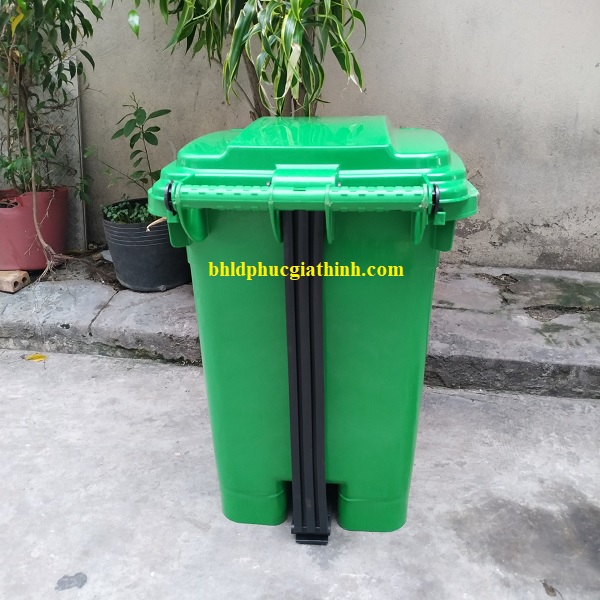 Thùng rác nhựa HDPE 60L chân đạp siêu bền