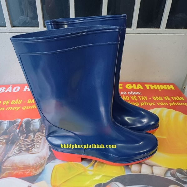 Ủng cao su xanh dương đế đỏ TGP 015 chống thấm nước