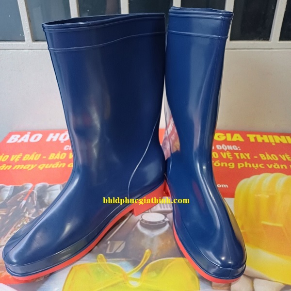 Ủng cao su xanh dương đế đỏ TGP 015 chống thấm nước