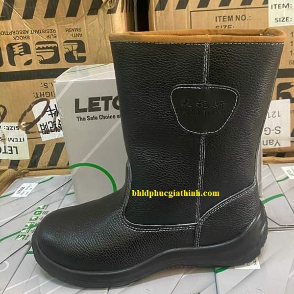 Ủng da bảo hộ cao cấp cho thợ hàn cơ khí Letos CA96