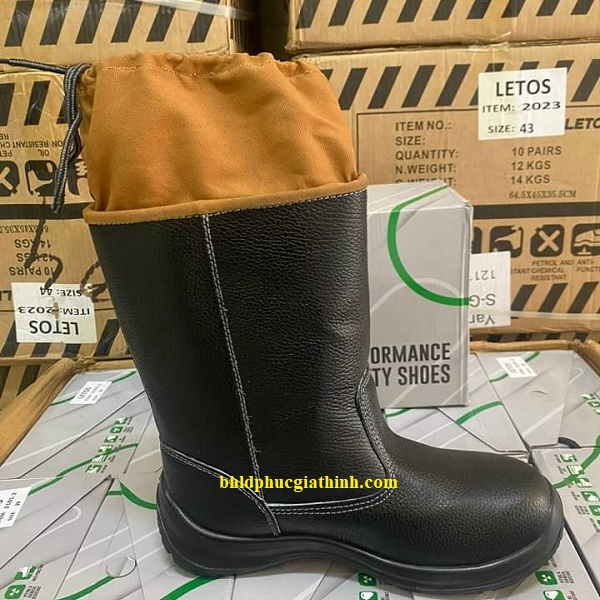 Ủng da bảo hộ cao cấp cho thợ hàn cơ khí Letos CA96
