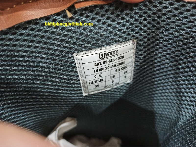 Ủng da bảo hộ mũi thép đế thép Usafety US-SLB-102B chính hãng