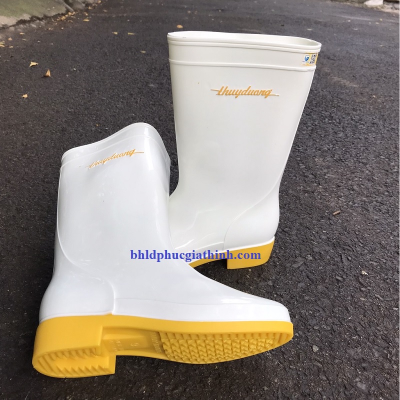 Ủng PVC trắng vàng 287 Thuỳ Dương