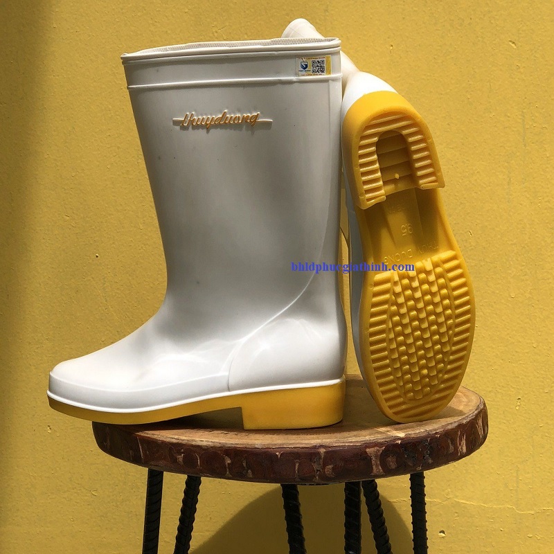 Ủng PVC trắng vàng 287 Thuỳ Dương