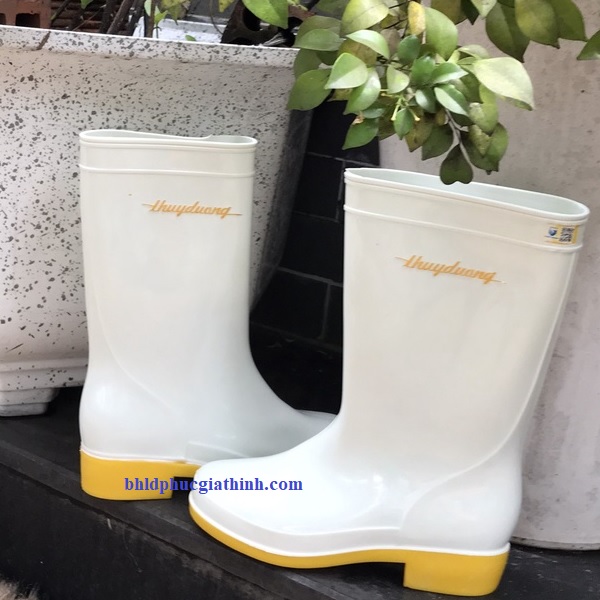 Ủng PVC trắng vàng 287 Thuỳ Dương