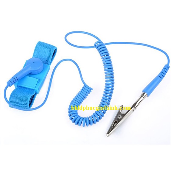 Vòng đeo tay chống tĩnh điện LEKO dài 1.8m màu xanh