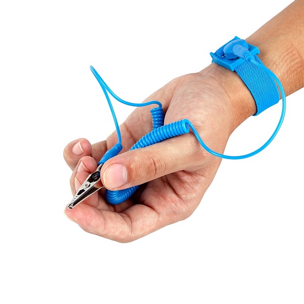 Vòng đeo tay chống tĩnh điện LEKO dài 1.8m màu xanh