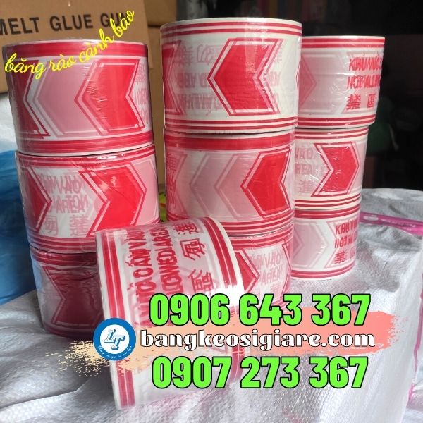 băng rào cảnh báo khu vực cấm vào giá rẻ HCM băng dính cảnh báo