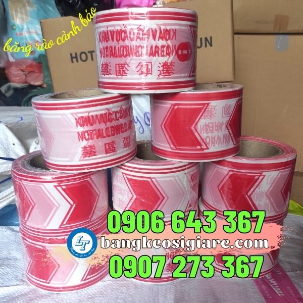 băng rào cảnh báo khu vực cấm vào giá rẻ HCM băng keo cảnh báo nguy hiểm
