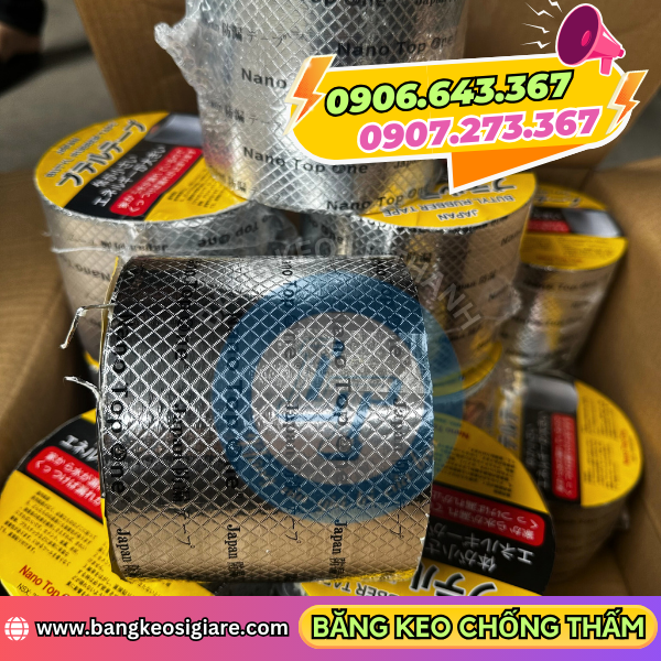 Băng keo chống dột in chữ nano top one 10cm Băng keo chống dột in chữ nano top one 10cm