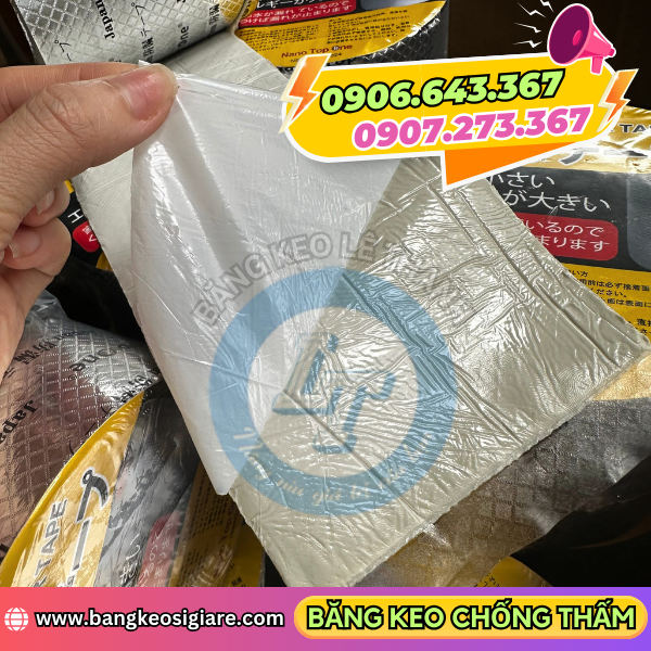 Băng keo chống dột in chữ nano top one cấu tạo 3 lớp Băng keo chống dột in chữ nano top one cấu tạo 3 lớp