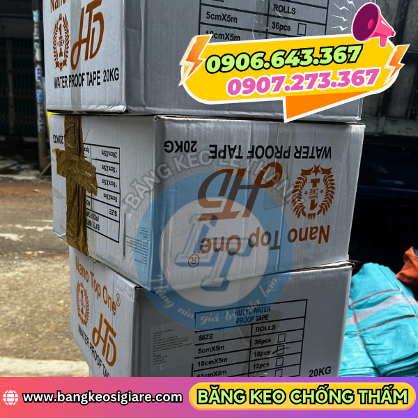 Băng keo chống dột in chữ nano top one 20kg/thùng Băng keo chống dột in chữ nano top one 20kg/thùng