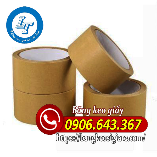 Băng keo giấy giá sỉ chất lượng Băng keo giấy bò trơn