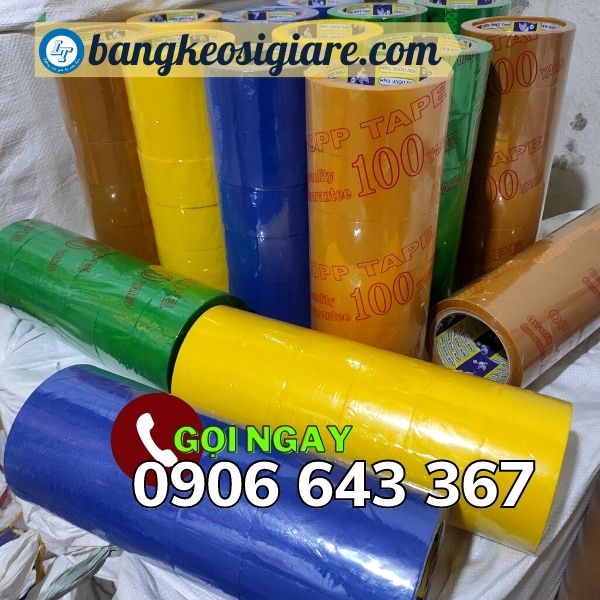 nhà phân phối băng keo màu 4F8 đủ màu băng dính màu