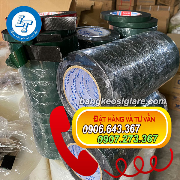 KHO BĂNG DÍNH MÚT XỐP ĐEN, TRẮNG TẠI HCM băng keo mút xốp xanh