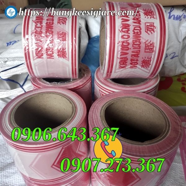 bán giá sỉ dây cảnh báo nguy hiểm cho công trình băng keo cảnh báo