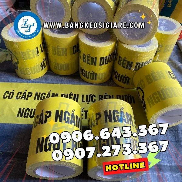 NƠI LẤY SỈ CUỘN BĂNG CẢNH BÁO NGUY HIỂM CÁP NGẦM băng rào cảnh báo cáp ngầm giá rẻ