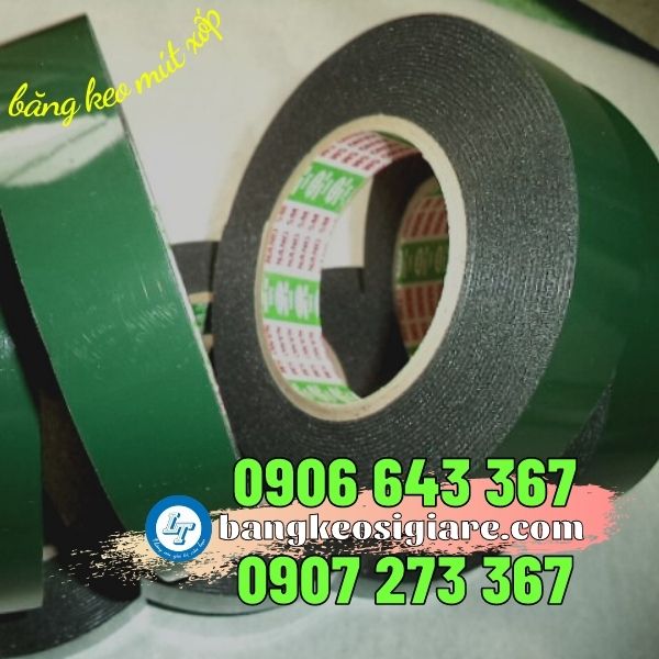 nơi bán rẻ băng keo mút xốp 2 mặt siêu dính băng keo mút xốp xanh