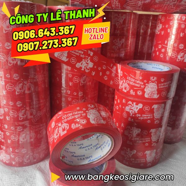ĐẠI LÝ CHUYÊN BÁN SỈ BĂNG KEO băng keo in chữ theo yêu cầu