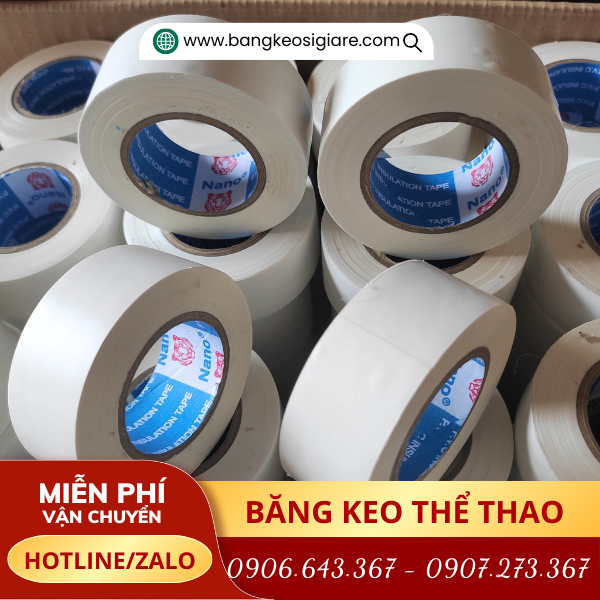 Băng keo thể thao màu trắng thông thường Băng keo thể thao màu trắng thông thường