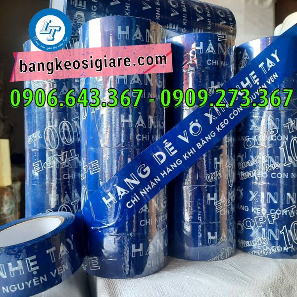 giá rẻ băng keo in chữ hàng dễ vỡ siêu bền băng keo hàng dễ vỡ nền xanh hàng đặt
