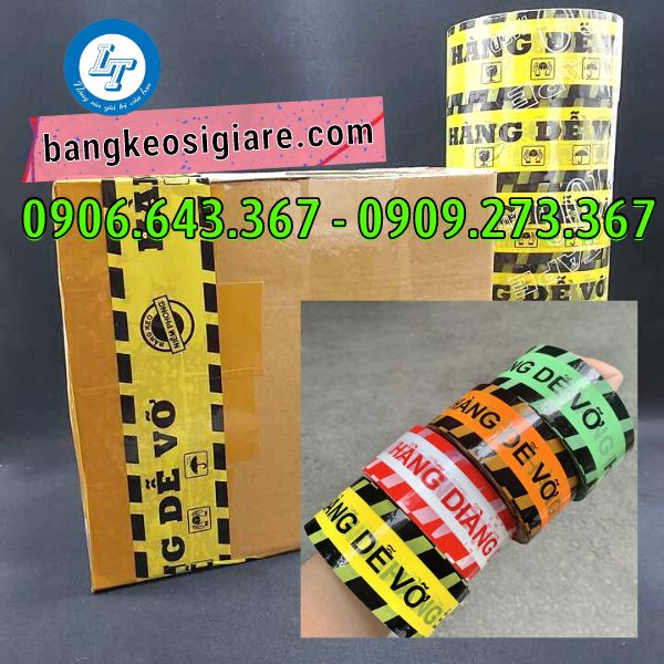 giá rẻ băng keo in chữ hàng dễ vỡ siêu bền băng keo hàng dễ vỡ nhiều màu sắc