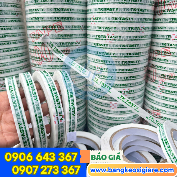 Băng keo in logo 1f2 nền màu Băng keo in logo 1f2 nền màu