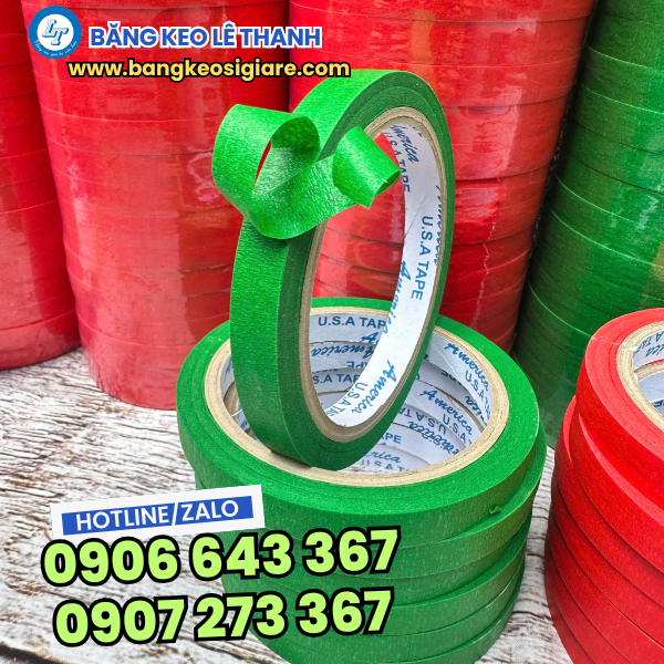 Băng keo giấy màu có lớp keo dính Băng keo giấy màu có lớp keo dính