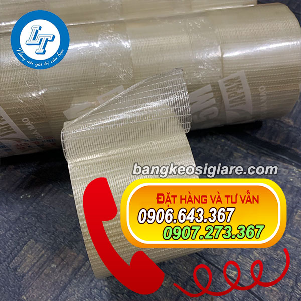 GIÁ BĂNG KEO SỢI THỦY TINH THEO ĐƠN SỈ VÀ LẺ băng keo sợi thủy tinh 2 sọc