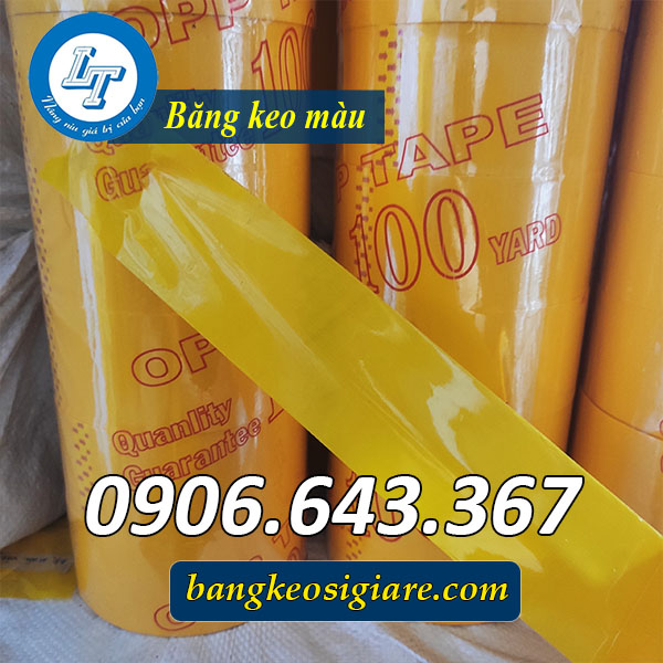 Thị trường băng keo màu có giá sỉ tại TPHCM Băng keo màu vàng