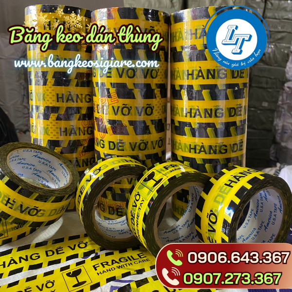 ƯU ĐÃI NĂM MỚI BĂNG KEO DÁN THÙNG GIÁ TỐT băng keo hàng dễ vỡ