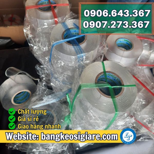 NGUỒN LẤY SỈ BĂNG KEO SIÊU DÍNH 2 MẶT TRONG SUỐT băng keo ma thuật giá rẻ