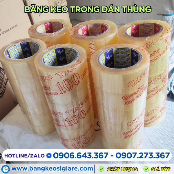 Băng keo trong 100 yard Băng keo trong 100 yard