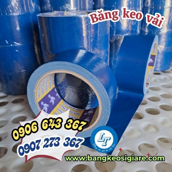 băng keo vải màu xám, màu vàng, màu xanh cuộn 4f8 băng keo vải xanh