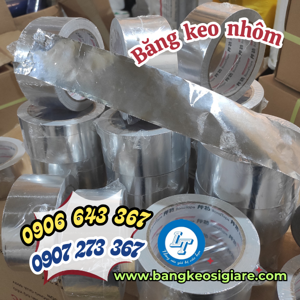 giá sỉ 1 thùng băng keo nhôm lá mỏng băng keo nhôm chịu nhiệt