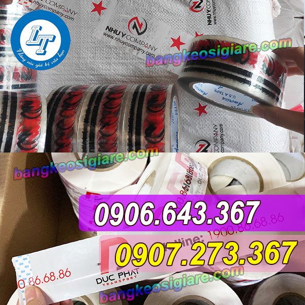 XƯỞNG BĂNG KEO IN CHỮ THEO YÊU CẦU HCM băng keo in logo