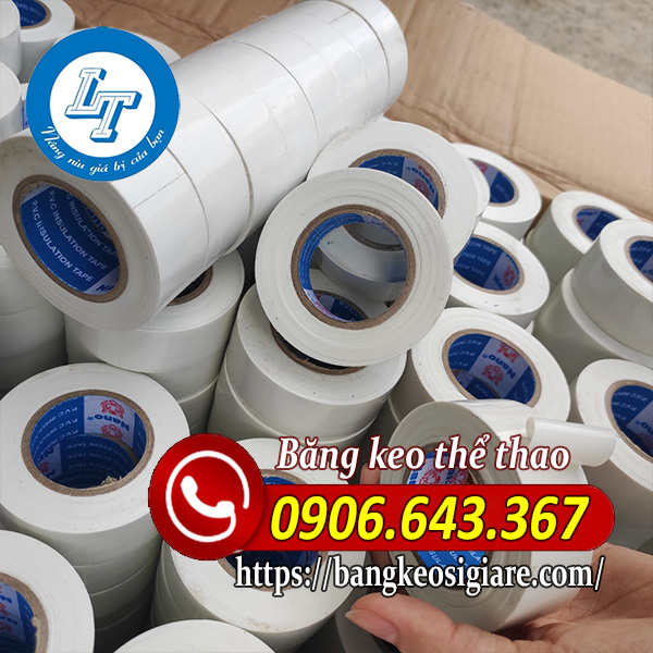 ĐỊA CHỈ SẢN XUẤT BĂNG KEO THỂ THAO Ở ĐÂU Băng keo đá banh màu trắng