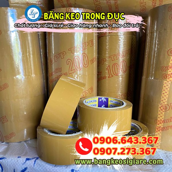 băng keo trong đục dán thùng giá xuất xưởng băng keo đục dán thùng
