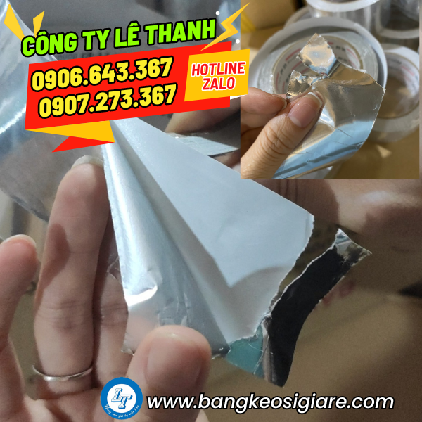 BĂNG KEO BẠC NHÔM SỢI GÂN, KHÔNG GÂN CÓ GIÁ SỈ băng dính nhôm không gân
