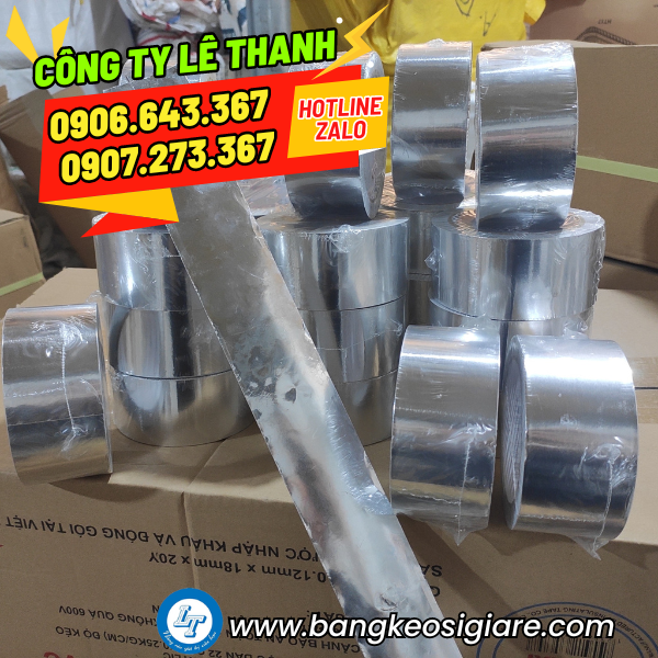BĂNG KEO BẠC NHÔM SỢI GÂN, KHÔNG GÂN CÓ GIÁ SỈ băng keo nhôm không gân